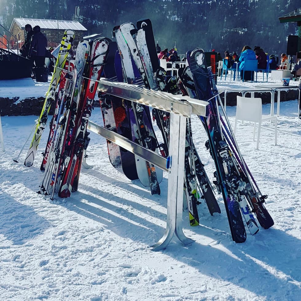 Apoya ski aluminio chapa