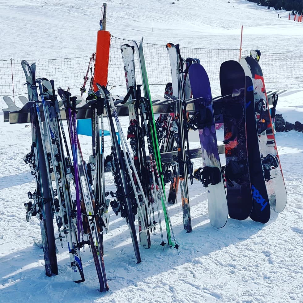 Apoya ski aluminio chapa