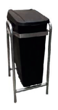Waste bin with tilting aluminium frame