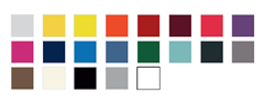 Wide choice of colours